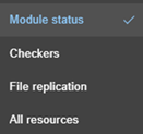 SafeKit web console image
List of the different resource groups to be displayed in the Resources tab