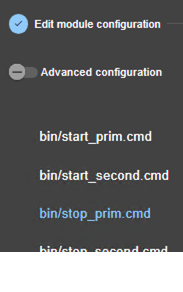 SafeKit web console image
Edit start_prim script of a mirror module, using module configuration wizard